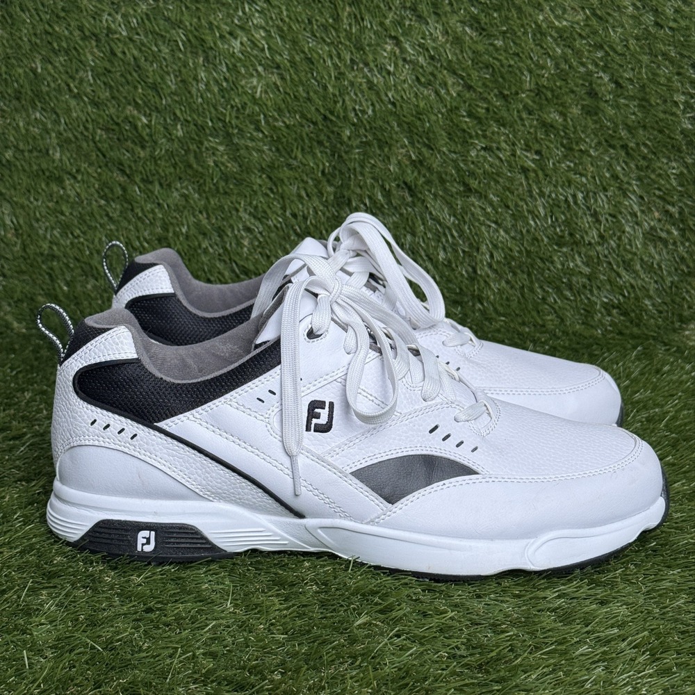 FootJoy Golf Specialty White and Black Leather Golf Shoes. Men's 13 M #56722